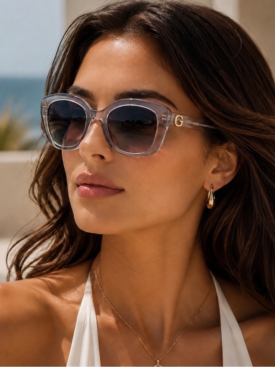 Guess Accessories - Guess GU00196-20W Women’s Sunglasses Shiny Grey Gradient Lenses | NWT